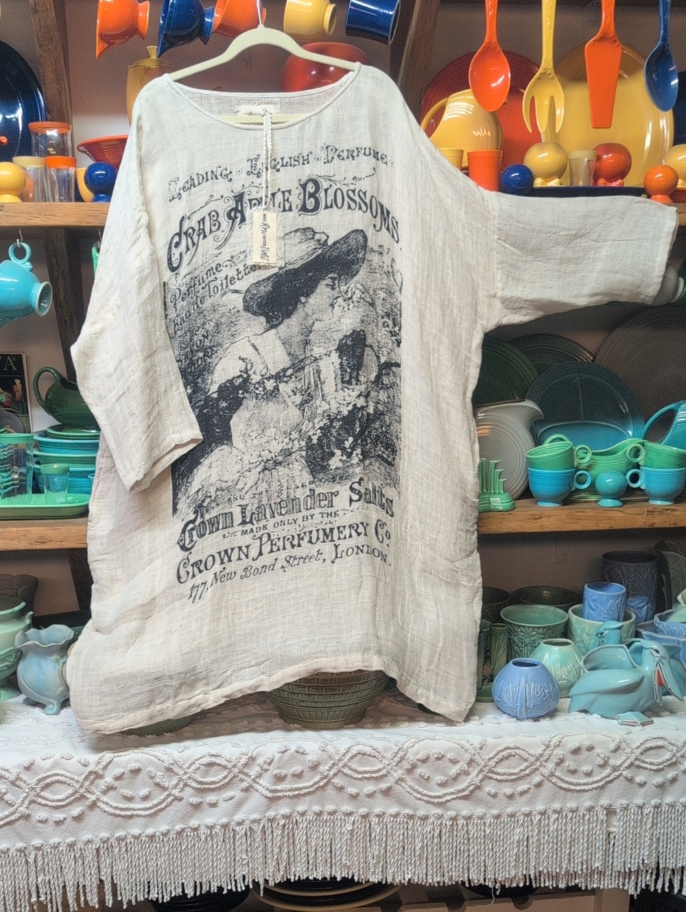 "NWTO"Hand Spun Natural Linen Dress